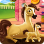 icon Pony and Newborn Baby Caring