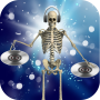 icon DJ Music for dancing skeleton