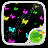 icon Neon Butterflies Keyboard 1.185.1.102