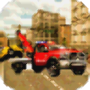 icon Police Car Tow Truck 3D