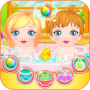 icon Newbown twins baby game
