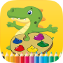 icon Dinosaur Paint Book