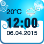 icon Weather Clock Widget for blackberry KEYone